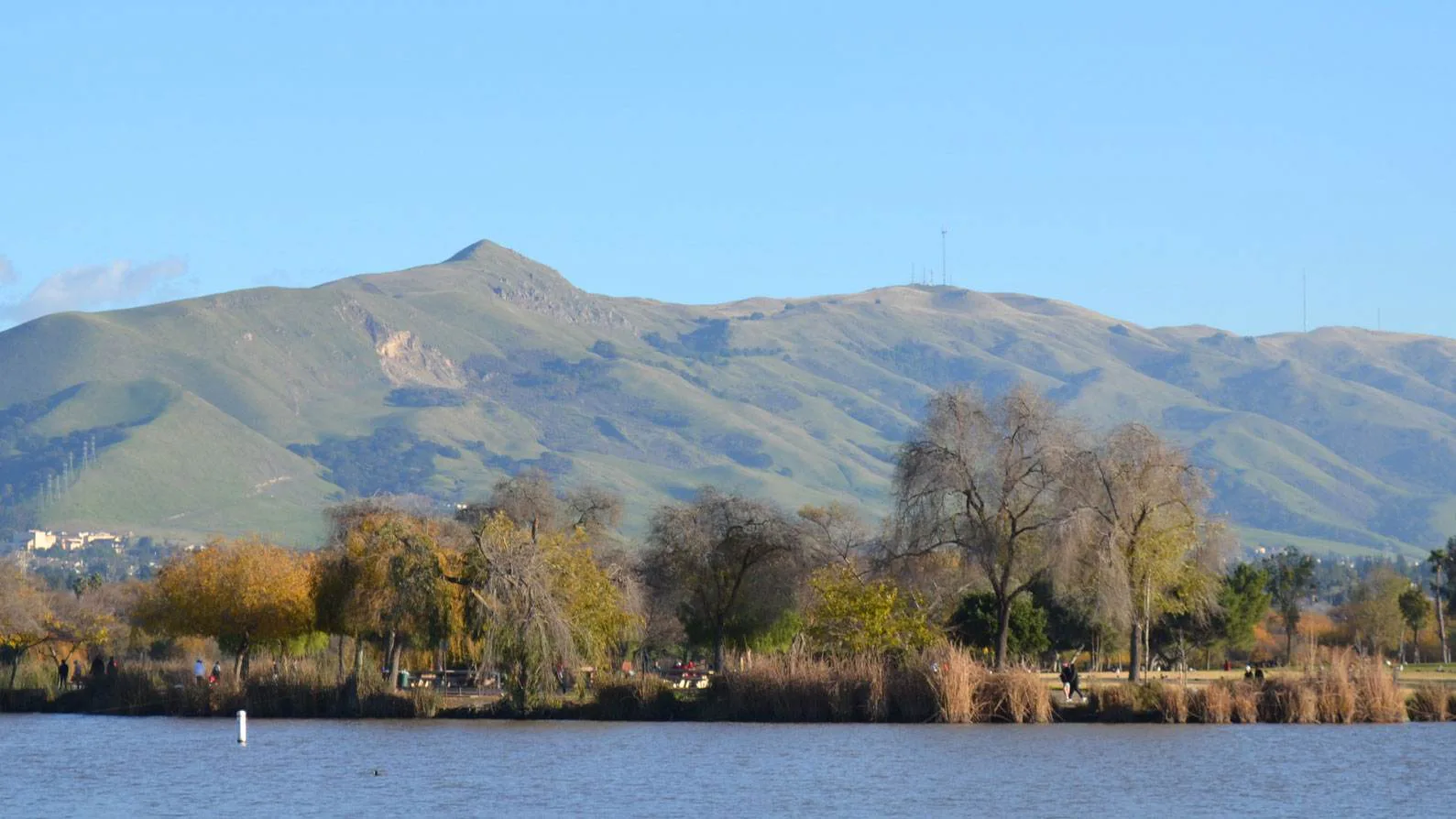 Green hills and marshland lake view representing the Fremont service area
