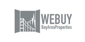 We Buy Bay Area Properties logo with a stylized cityscape icon beside the company name.