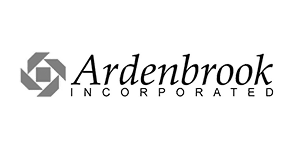 Ardenbrook incorporated logo for move in and out cleaning on a black background.