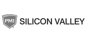 The PMI Silicon Valley logo on a black background, emphasizing move in and out cleaning.