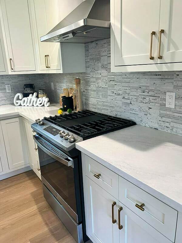 kitchen, white cabinets